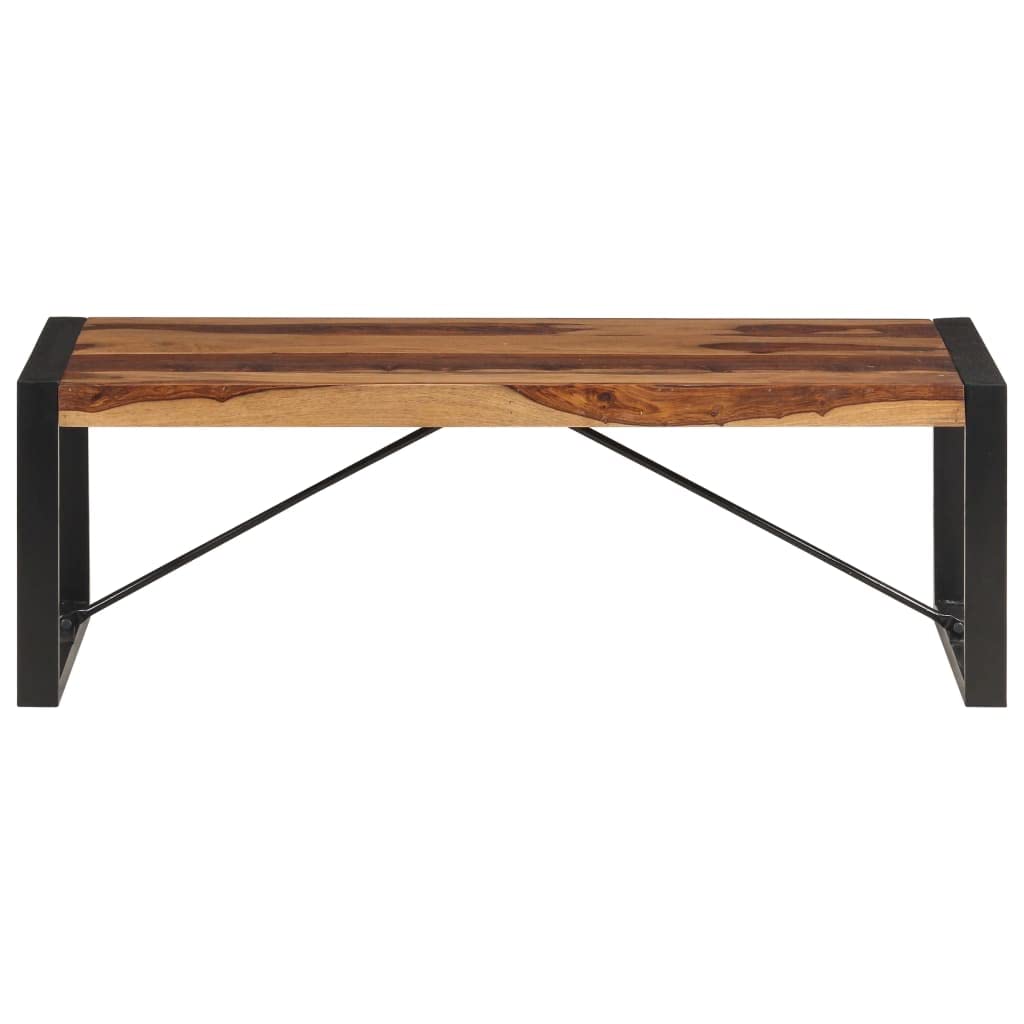 Industrial Coffee Table Solid Sheesham Wood with Metal Legs R231466