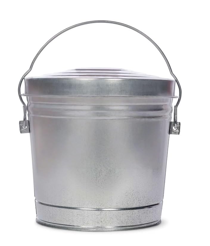 6 Gallon Galvanized Steel Storage Can with Locking Lid L810