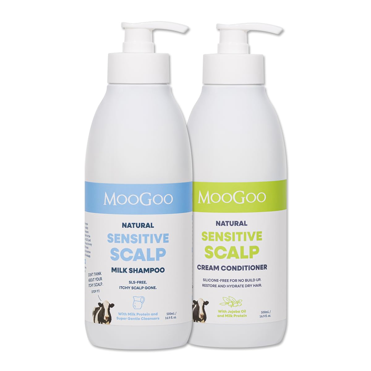 Natural Milk Shampoo & Cream Conditioner Pack - Sulphate-Free, Silicone-Free, Paraben-Free - 2x 16.9 fl oz P394004