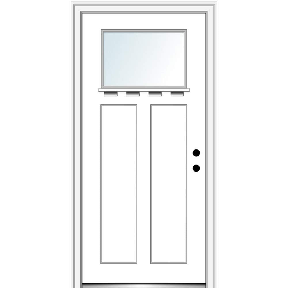 Fiberglass Left Hand Inswing Prehung Exterior Door 36" x 80" H19209