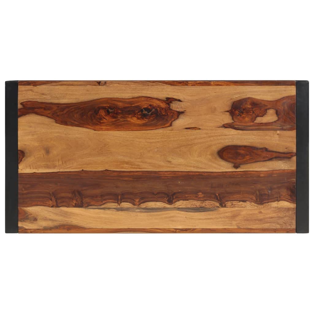 Industrial Coffee Table Solid Sheesham Wood with Metal Legs R231466