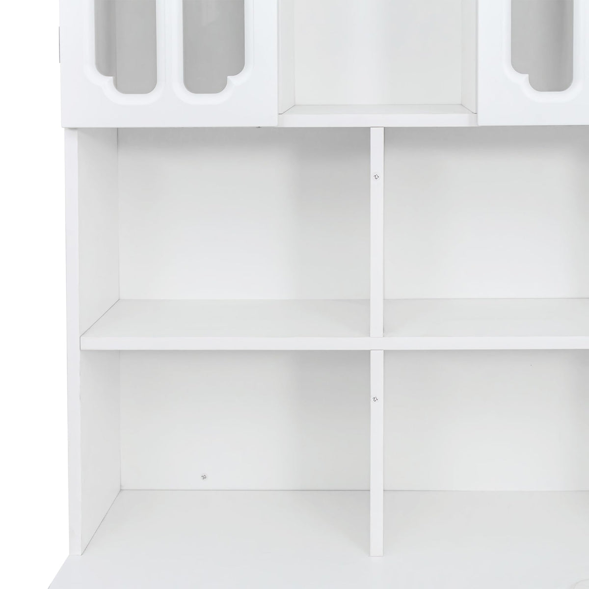 White L Shaped Corner Computer Desk with Bookshelf and Drawer S43886