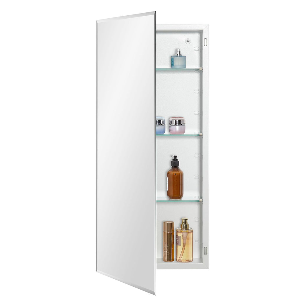 Bathroom Medicine Cabinet with Beveled Edge Mirrored Door 16 x 36 inch M2885