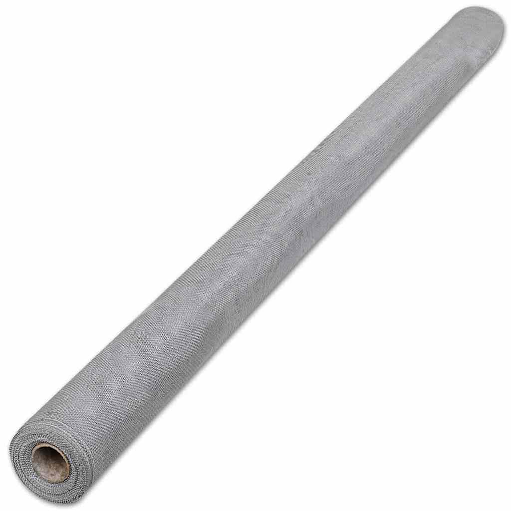 Aluminum Mesh Roll 39.4x196.9 Inch Silver T674