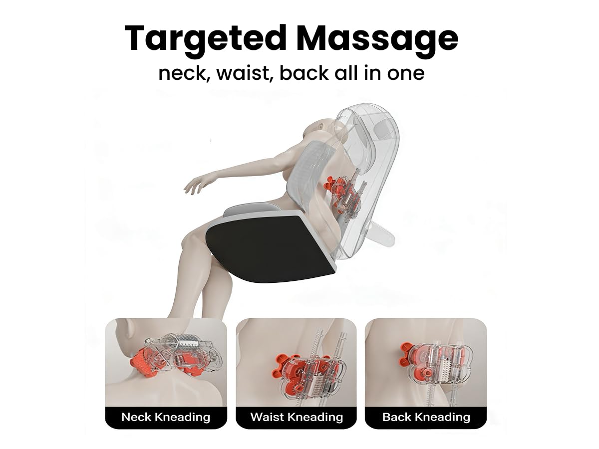 Gray Shiatsu Massage Chair Pad with Heat I2019