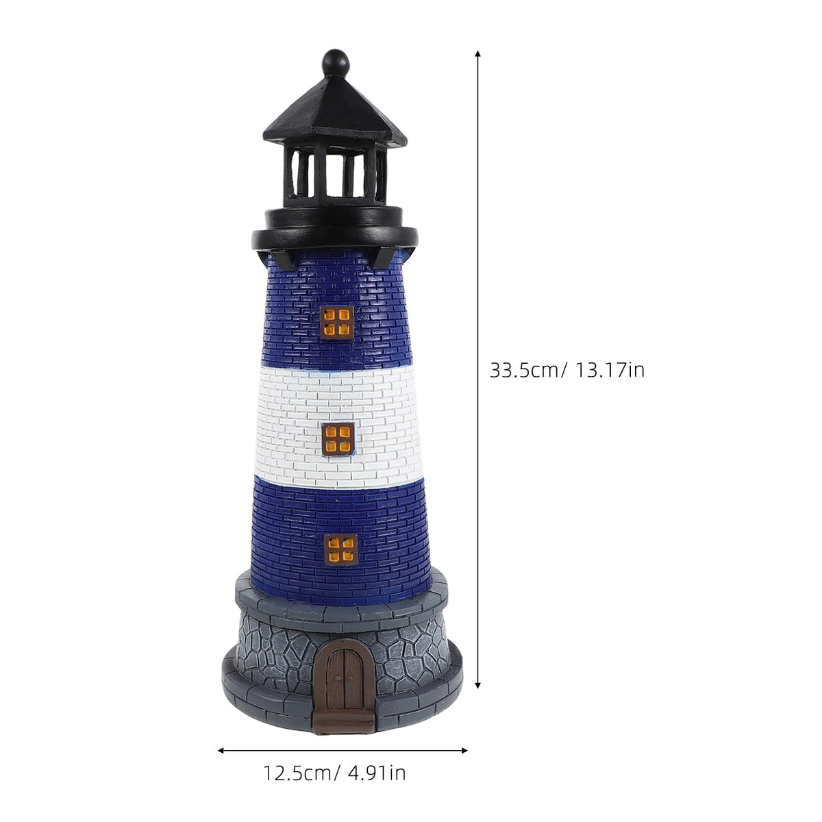 Solar Powered Resin Garden Light with Led, Blue X765806