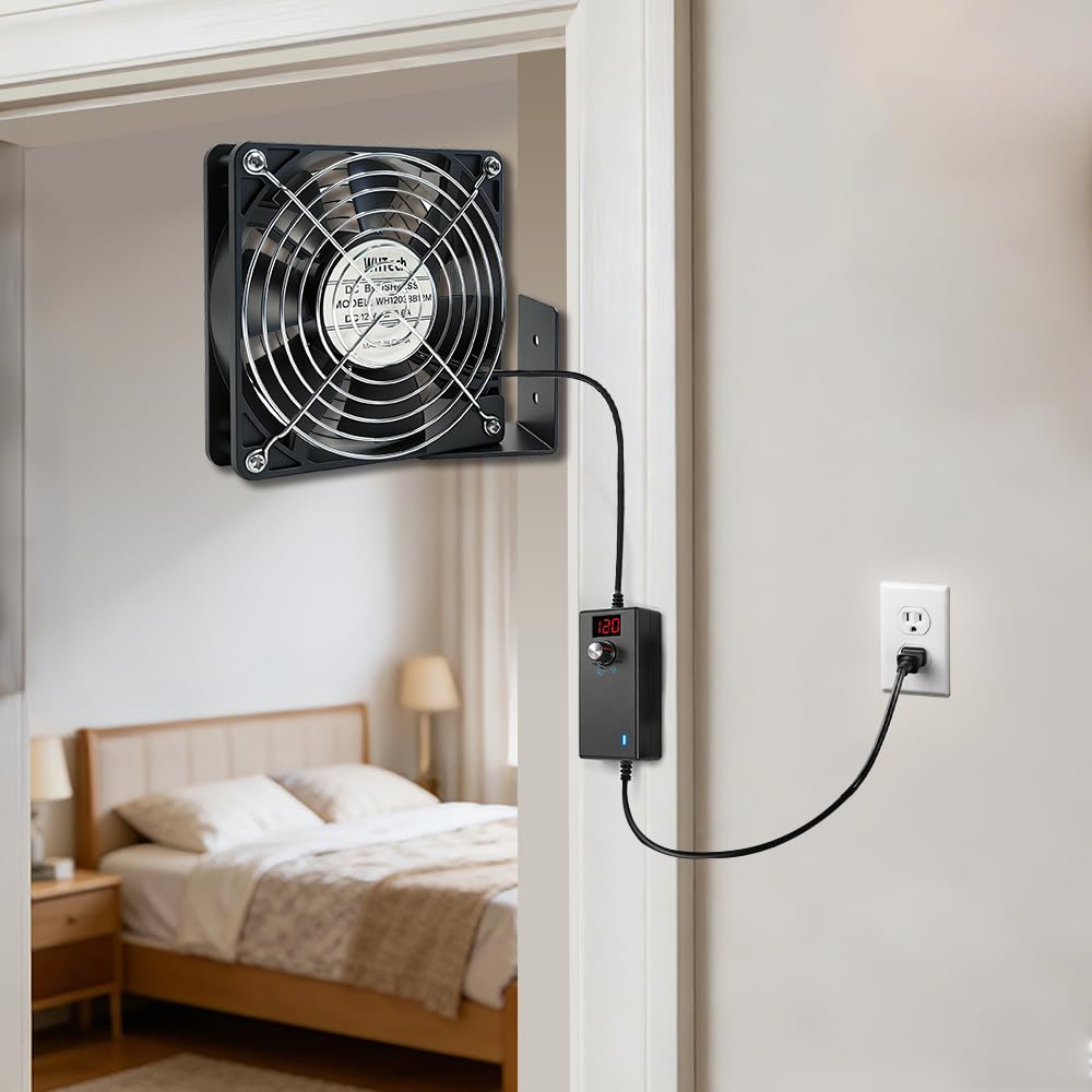 120mm x 38mm AC Muffin Fan with Variable Speed Controller V774112