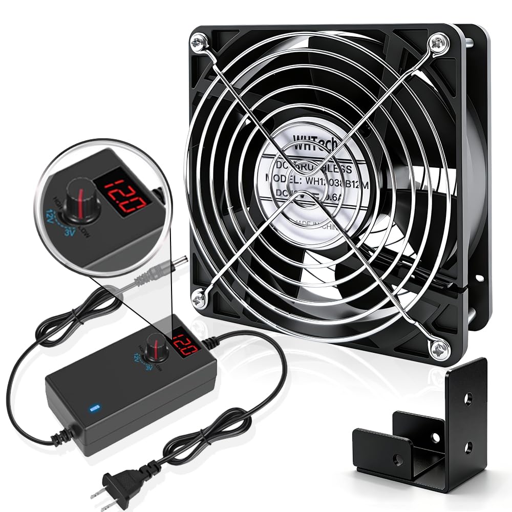 120mm x 38mm AC Muffin Fan with Variable Speed Controller V774112