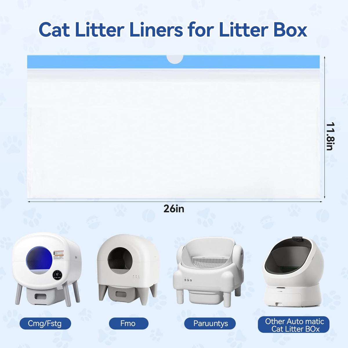 Automatic Litter Box Bags 26"x11.8" V80646