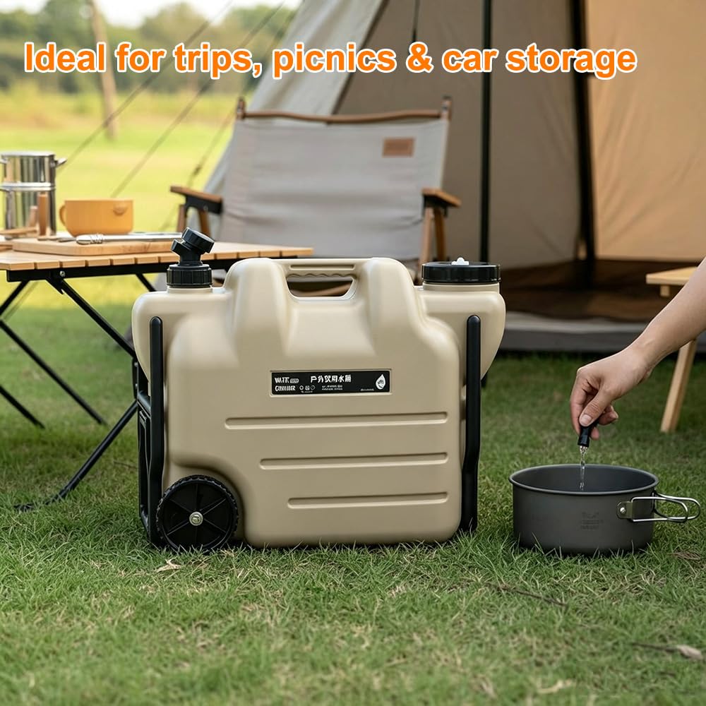 7.4 Gallon Water Container with Tap and Wheels X234