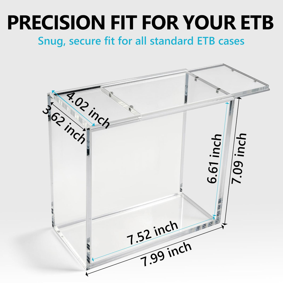 Acrylic Case, 1 Pack, Smooth Sliding Lid U1168