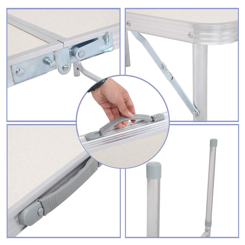 3ft Portable Folding Aluminum Camping Table X51337