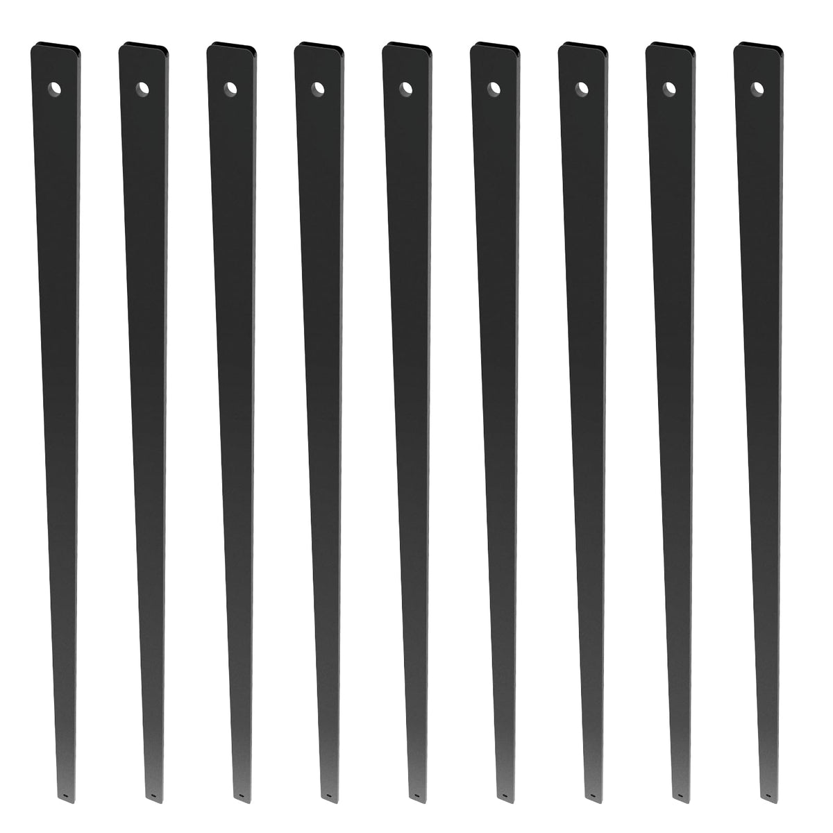 29.5"x1" Flat Aluminum Alloy 51 Pack Satin Black Metal Balusters S6369