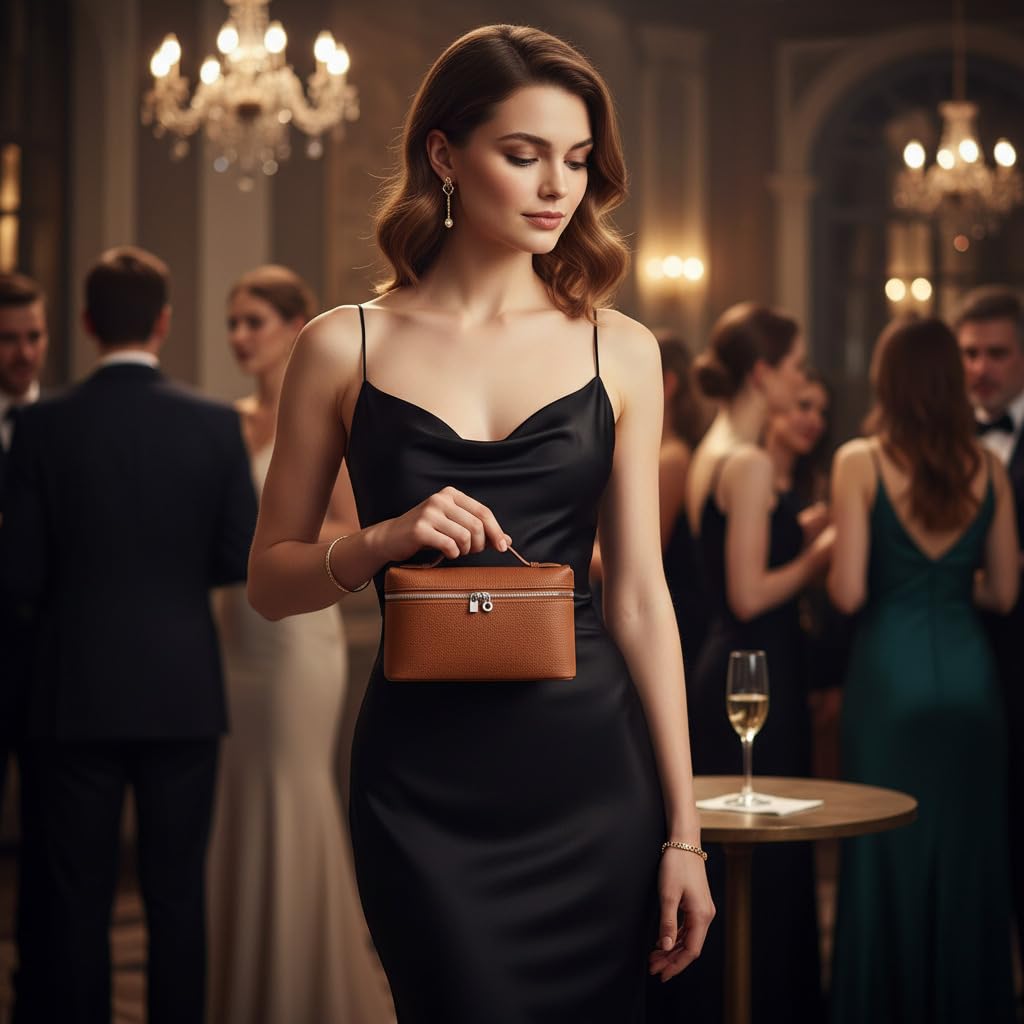 Small Genuine Leather Top-Handle Bag Y76362