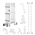 Multi-Purpose Folding Ladder, 7-in-1 Adjustable Telescoping Ladder, 330 lbs Capacity B19934