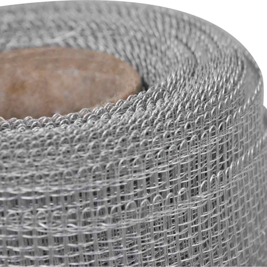 Aluminum Mesh Roll 39.4x196.9 Inch Silver T674