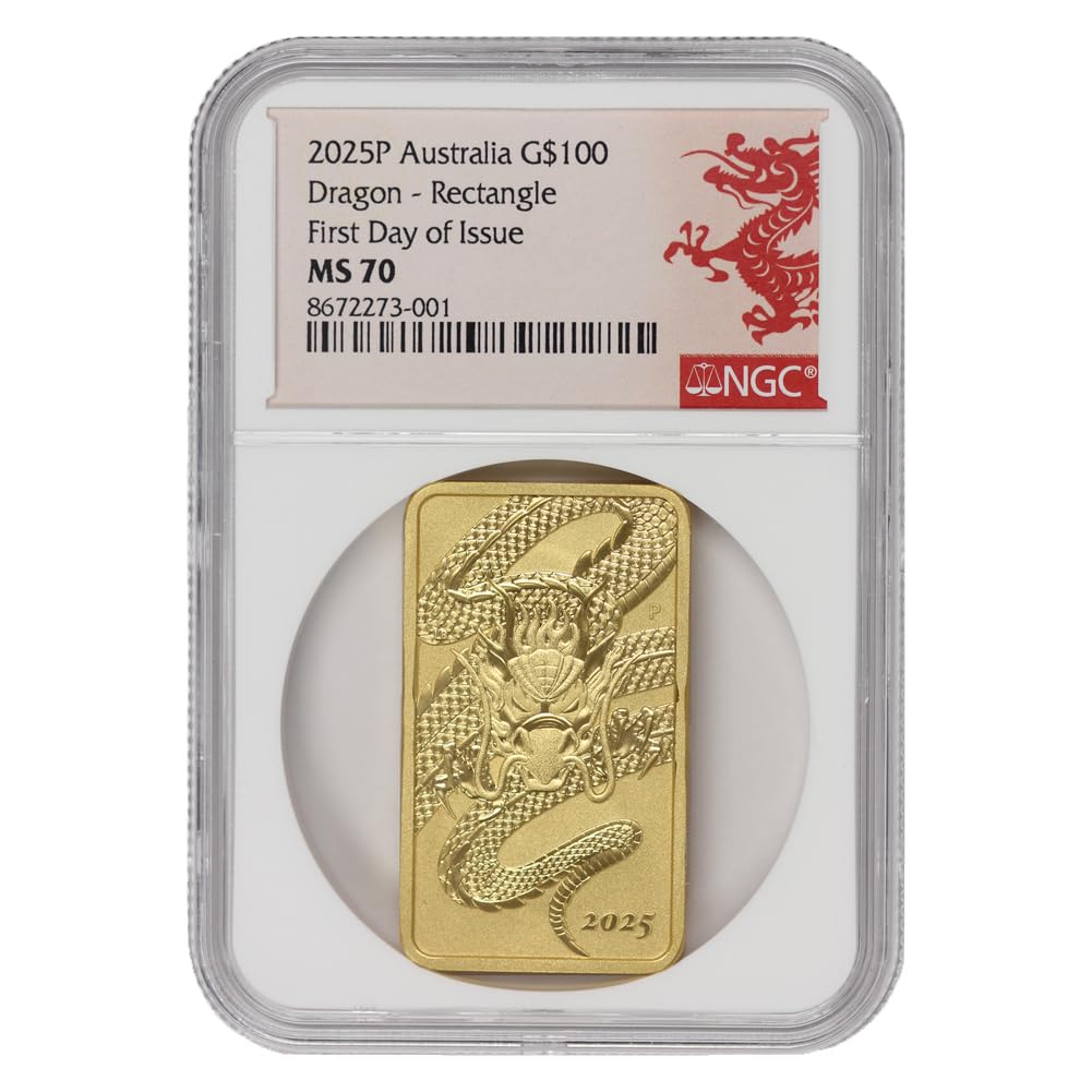 1 oz Australian Gold Dragon Bar M3431