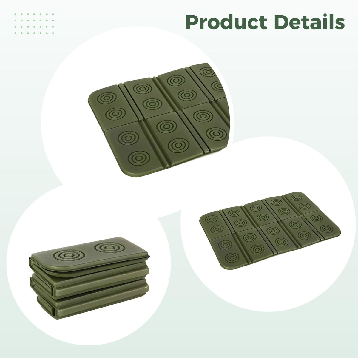 2 Pcs Folding Waterproof Foam Camping Mat Seat Cushion I56521