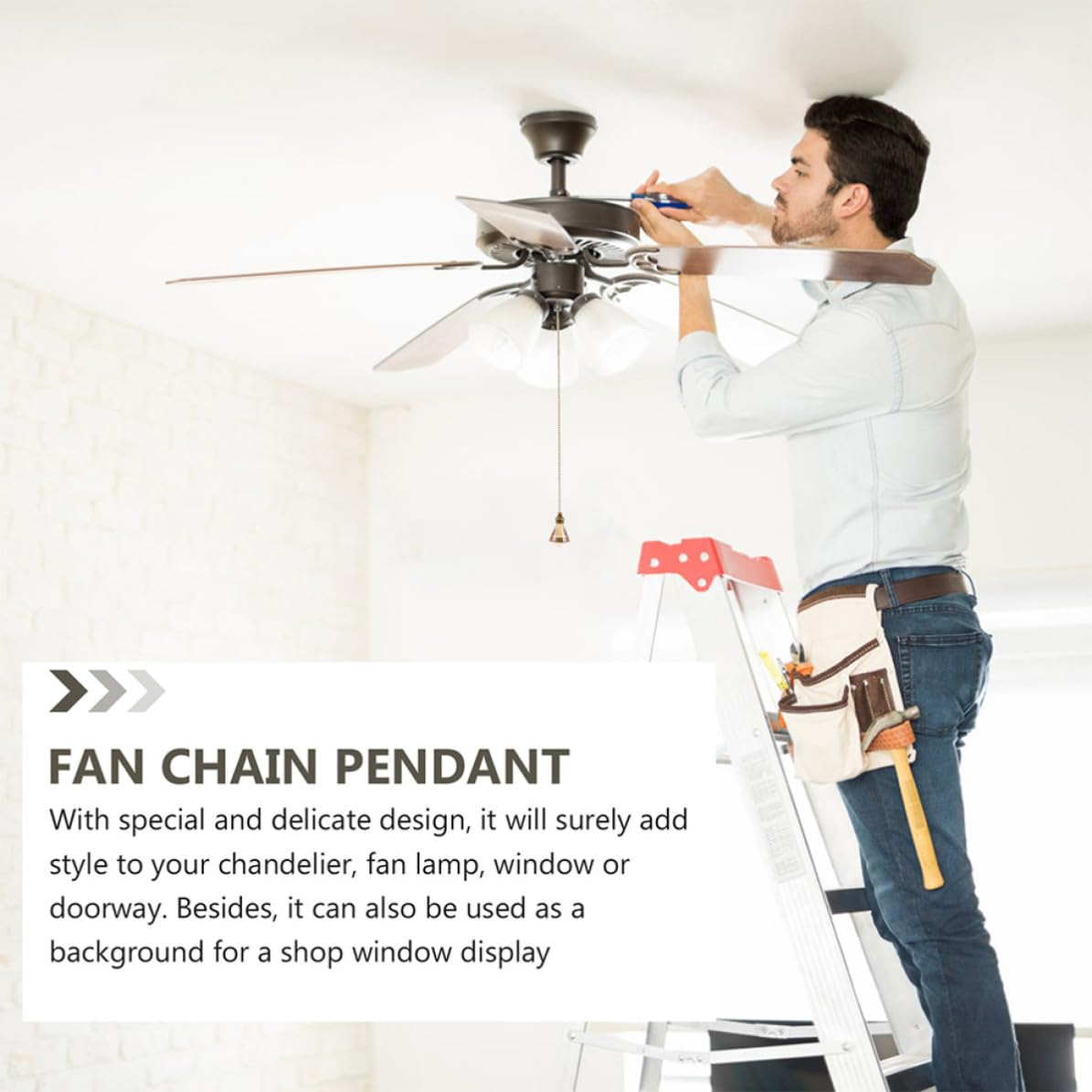 Ceiling Fan Pull Chain Crystal Pendant M298853