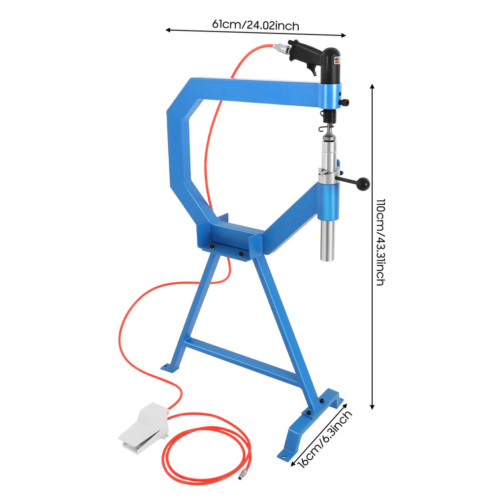 Pneumatic Planishing Hammer with Anvil Dies and Pedal V225