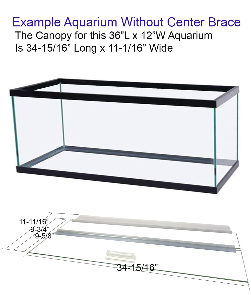 Glass Canopy for Aquariums 10 Gallon to 200 Gallon R41251