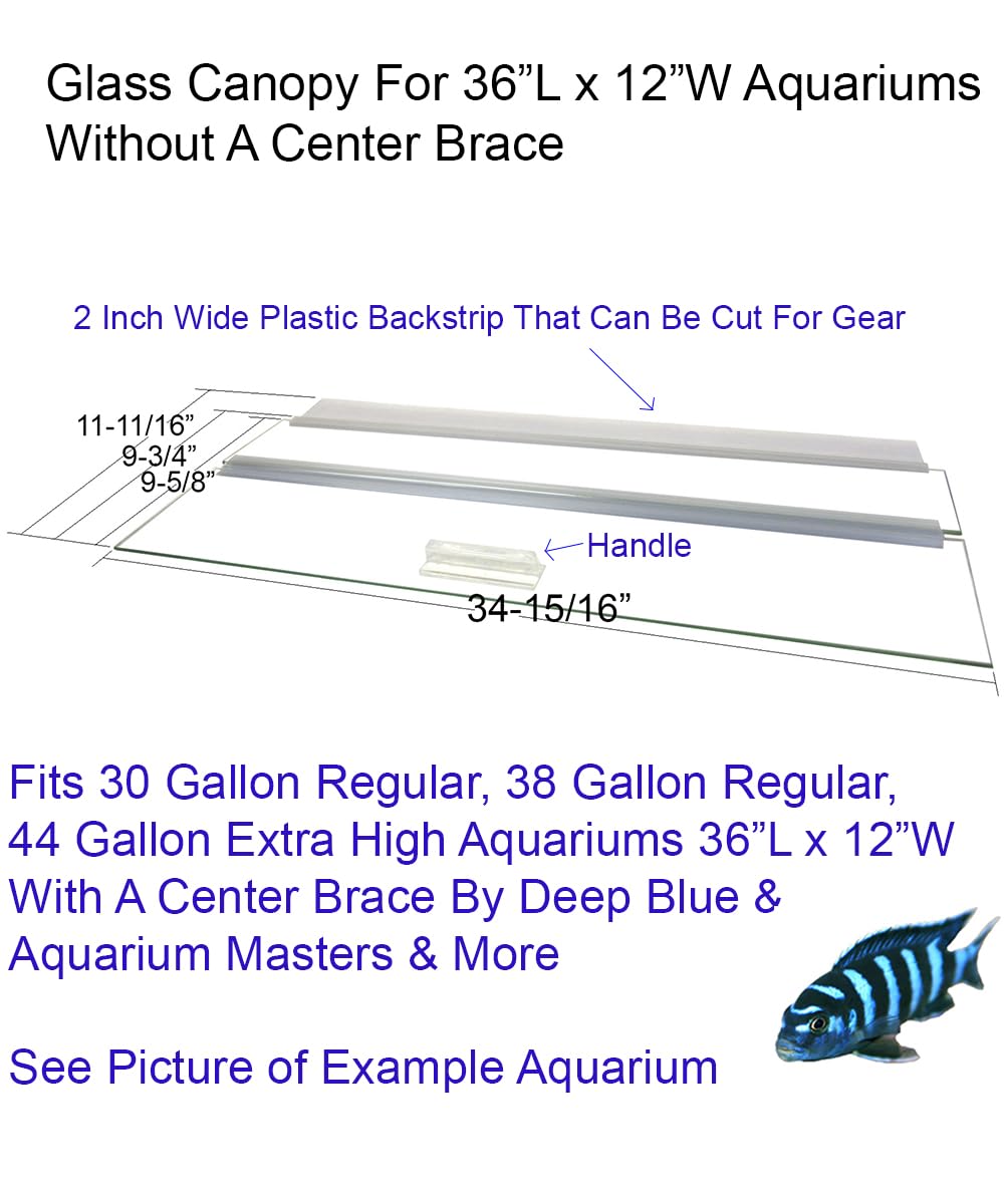 Glass Canopy for Aquariums 10 Gallon to 200 Gallon R41251