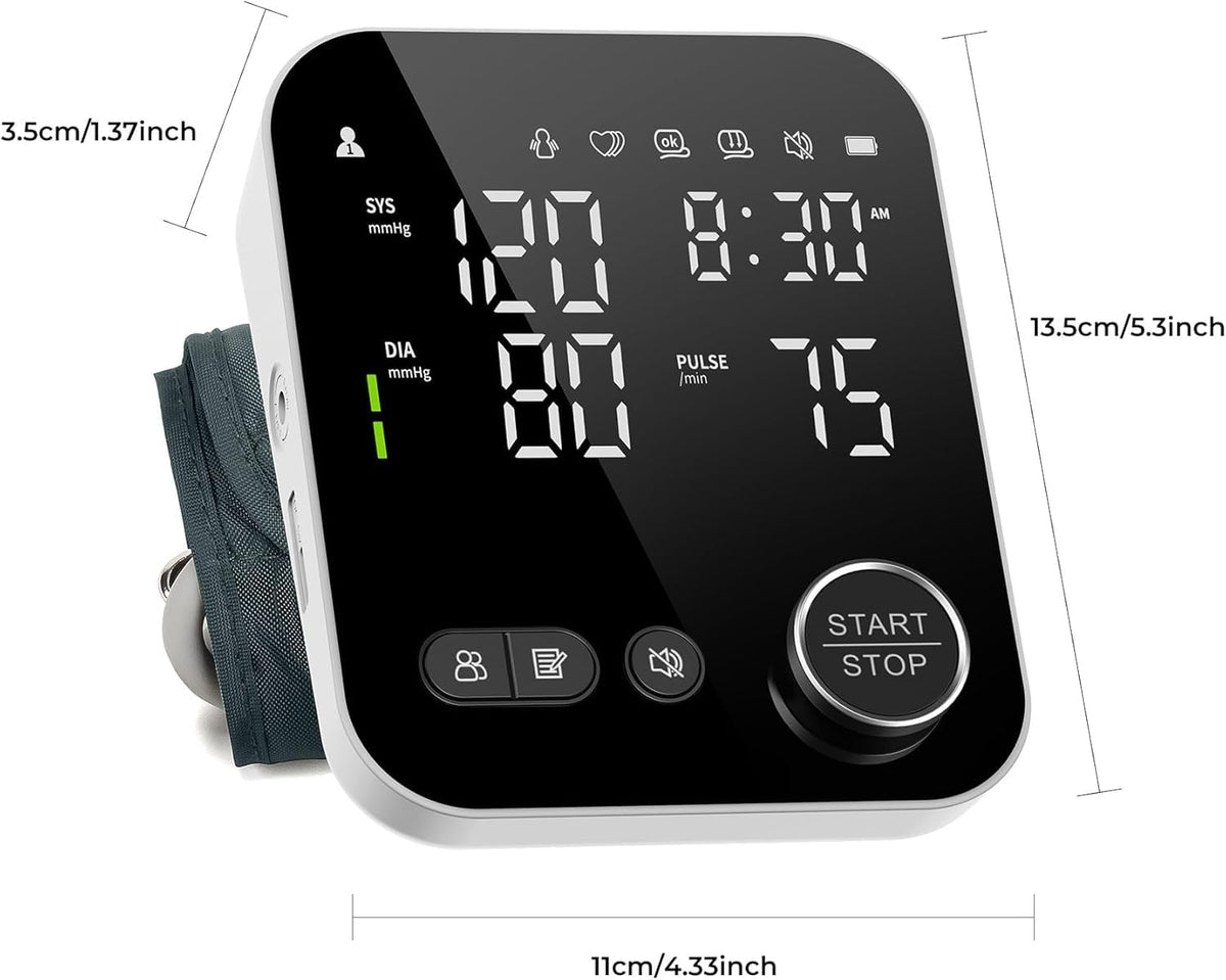 Blood Pressure Monitor Upper Arm BP Cuff with Storage Bag Y442