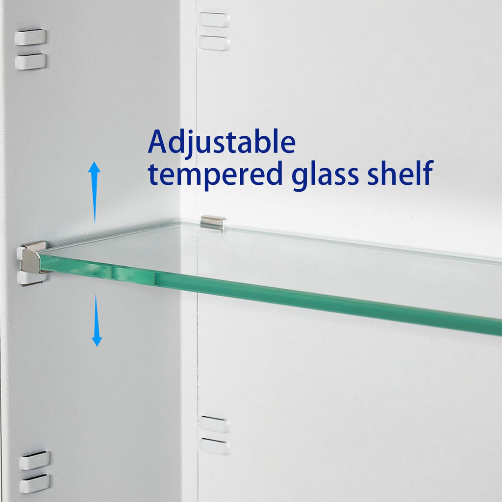 Bathroom Medicine Cabinet with Beveled Edge Mirrored Door 16 x 36 inch M2885