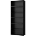 6-Tier Black Bookshelf O393413