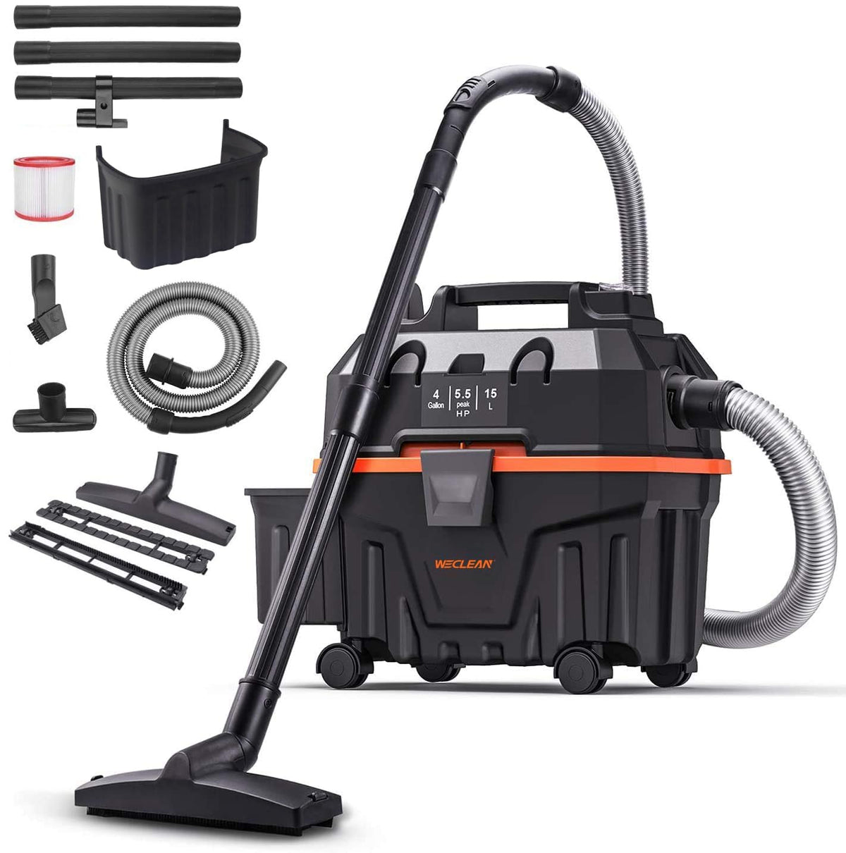 4 Gallon 5.5 Peak HP Wet Dry Vacuum Cleaner with Blower Function S412395