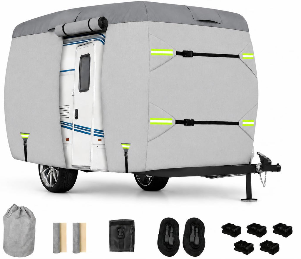 Fiberglass Travel Trailer Cover, Waterproof Camper Cover, RV Cover F98226