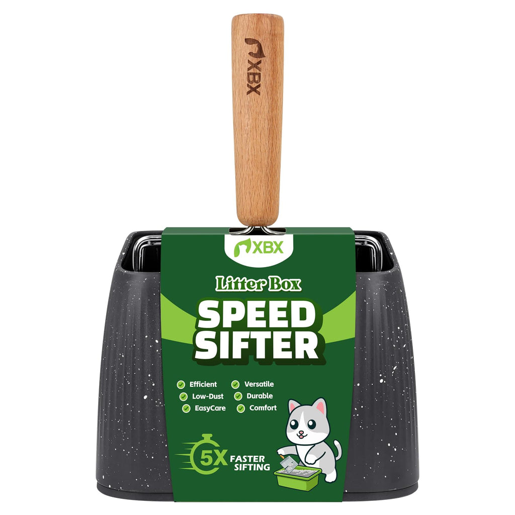 Heavy Duty Stainless Steel Cat Litter Scoop with Holder I7422