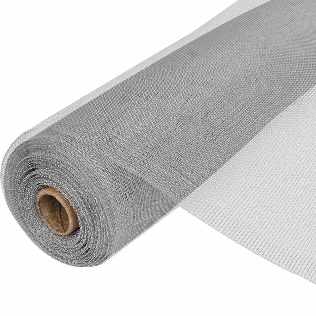 Aluminum Mesh Roll 39.4x196.9 Inch Silver T674
