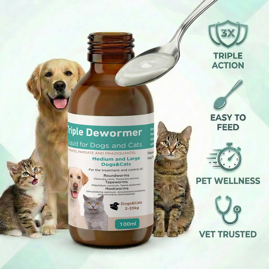 Broad Spectrum Pyrantel Pamoate and Praziquantel Dewormer Liquid 3.38 fl oz K46620