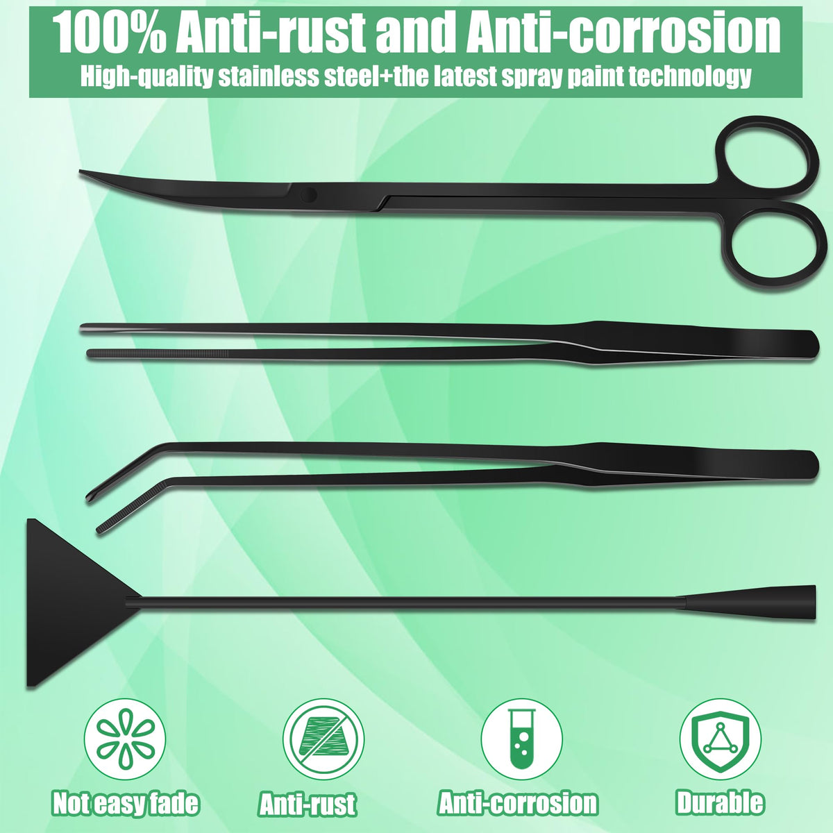4 in 1 Stainless Steel Aquarium Aquascape Tools Kit B45821