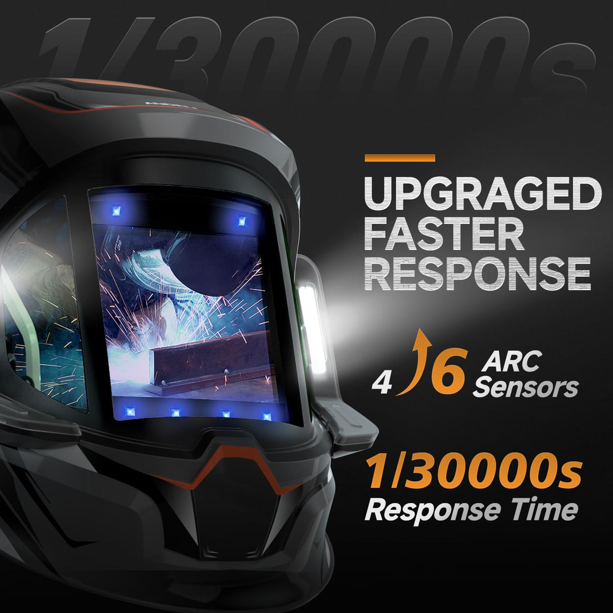 Auto Darkening Welding Helmet with Light J87393