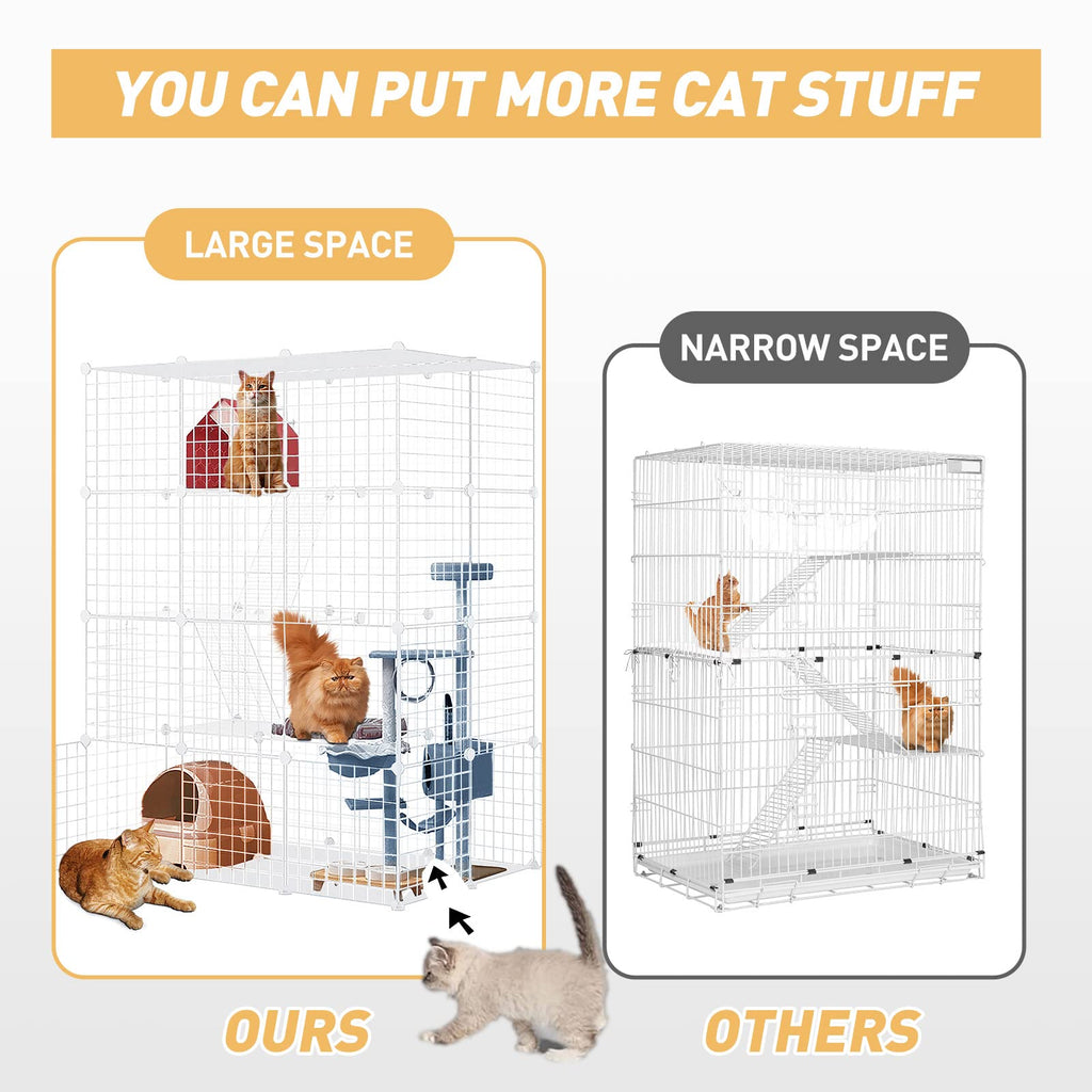 Large Cat Cage Detachable Metal Wire Playpen B626648