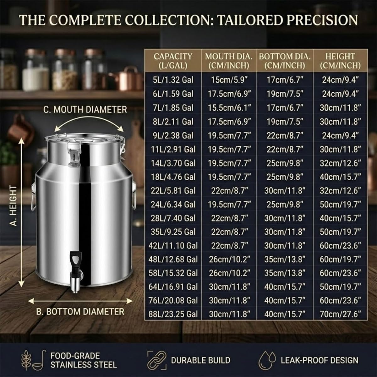 Stainless Steel Beverage Dispenser with Faucet A762