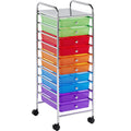 10 Drawer Rolling Cart with Locking Wheels V188