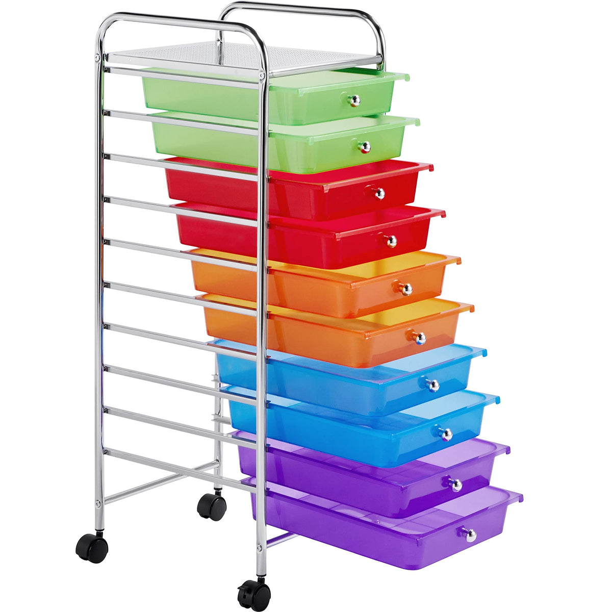 10 Drawer Rolling Cart with Locking Wheels V188