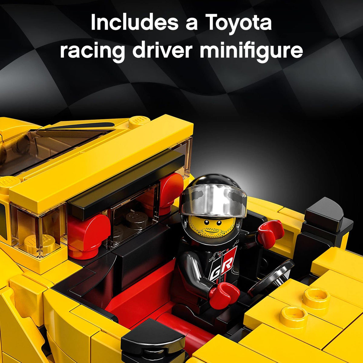 Sports Car Toy Building Set with Racing Driver Minifigure X9801