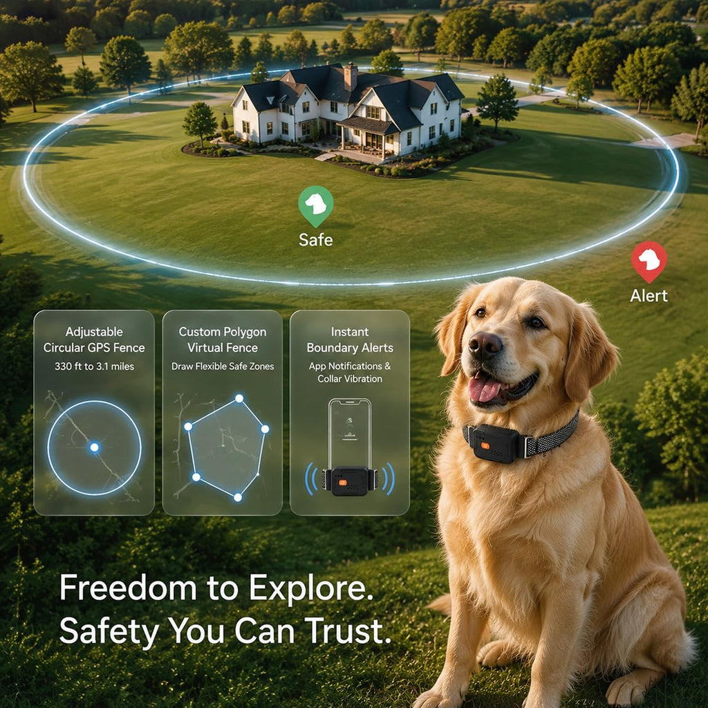 GPS Dog Collar & Pet Tracker Black T559