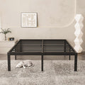 Queen Size 18 Inch Metal Platform Bed Frame Black F58121
