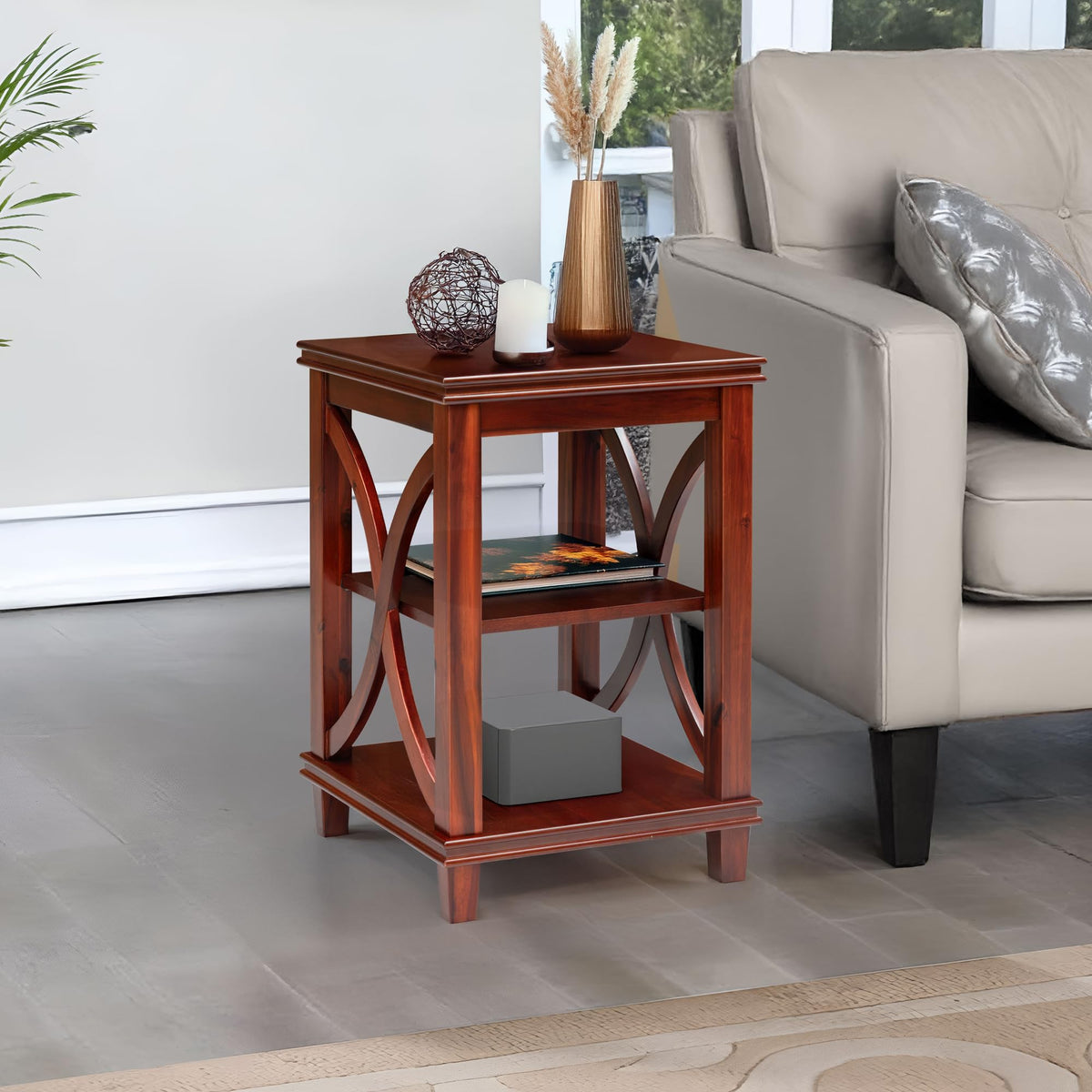 Solid Wood Square End Table S5760