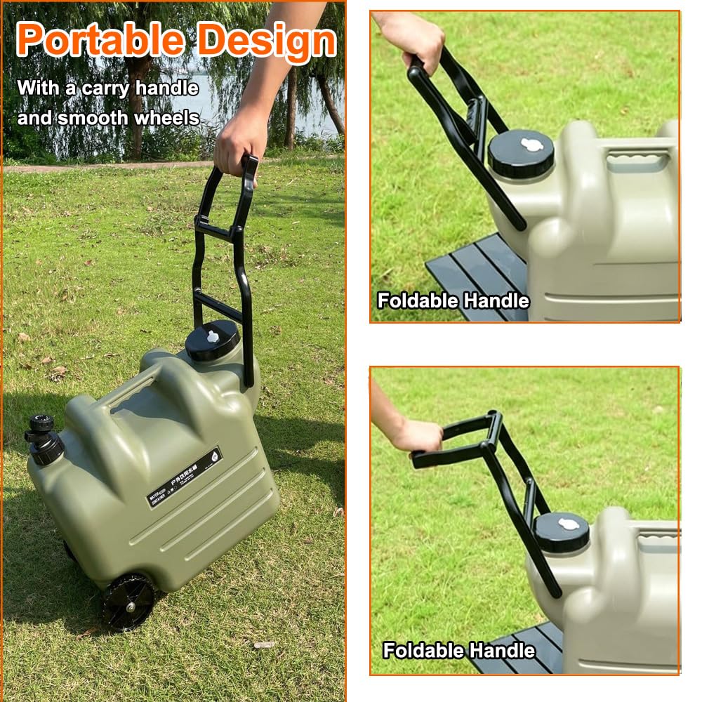 7.4 Gallon Water Container with Tap and Wheels X234