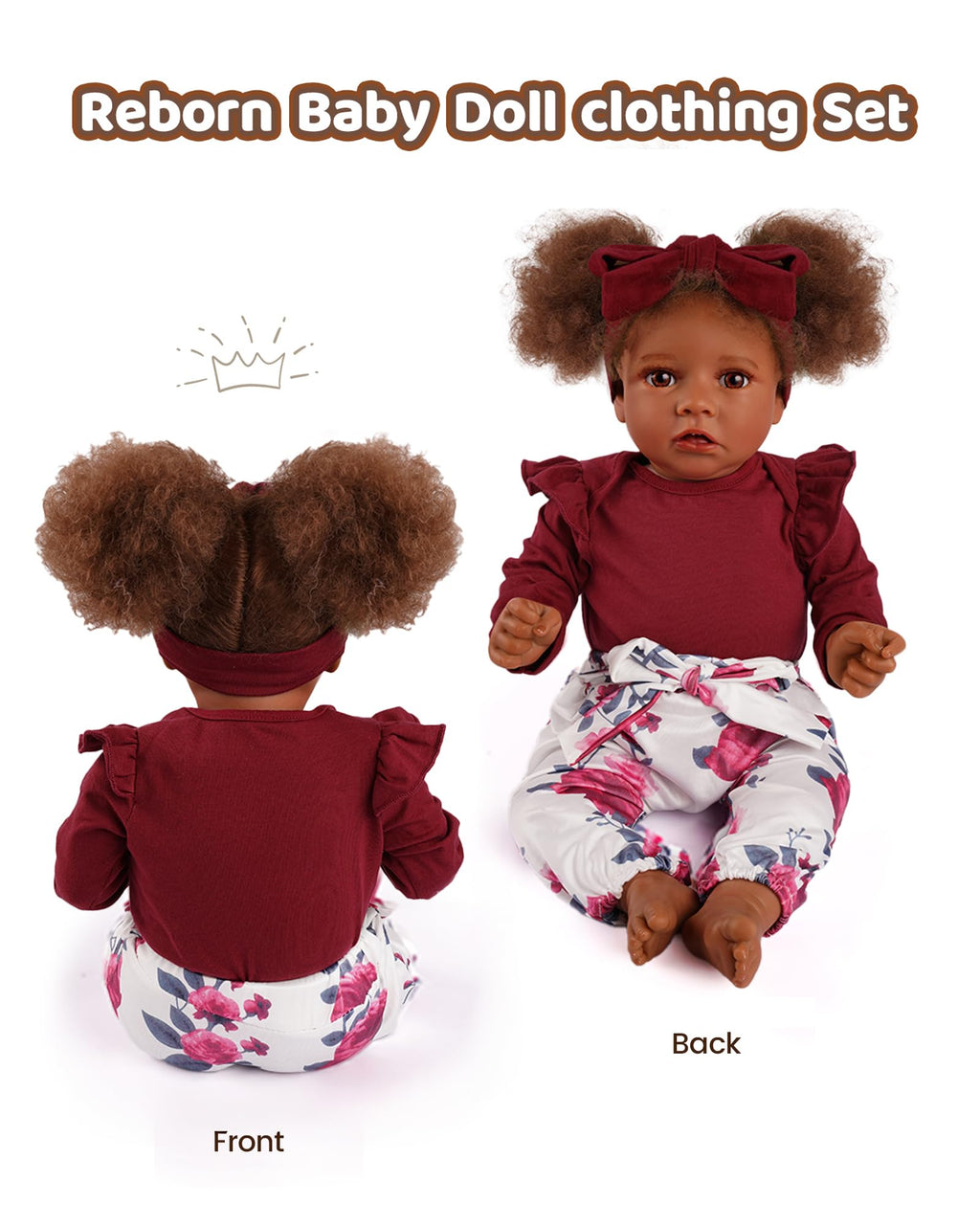 3 Pcs Baby Doll Clothes for 17-22 Inch Dolls V72660