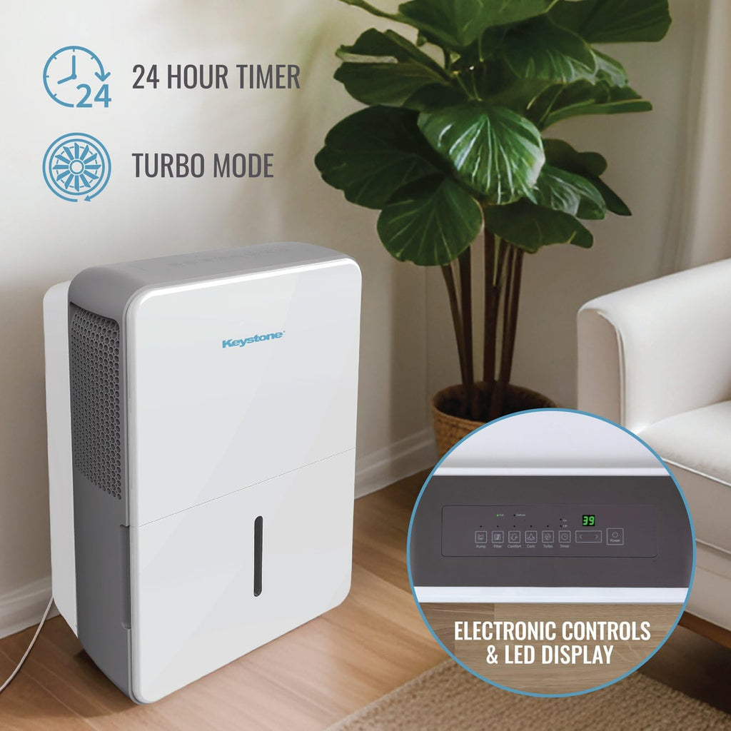 50-Pint Portable Dehumidifier with Auto-Shutoff and Timer B18035