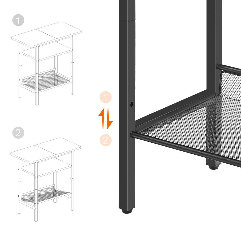 Narrow 3-Tier Side Table with Shelf L810