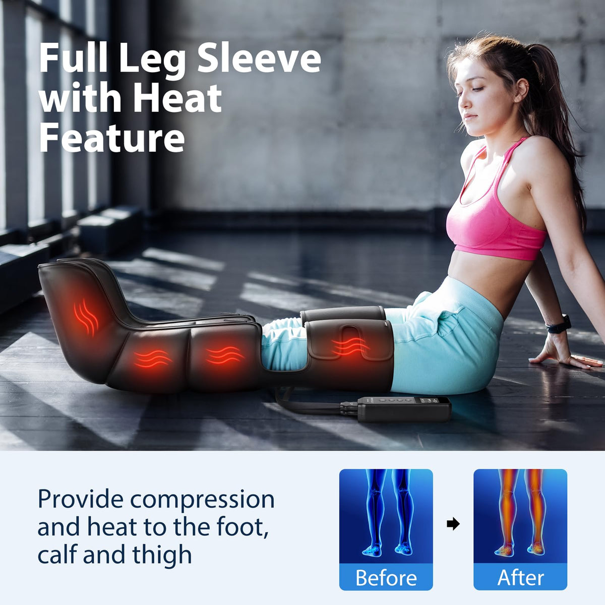 Leg Massager with Heat and Air Compression B95579