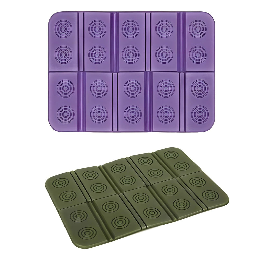 2 Pcs Folding Waterproof Foam Camping Mat Seat Cushion I56521